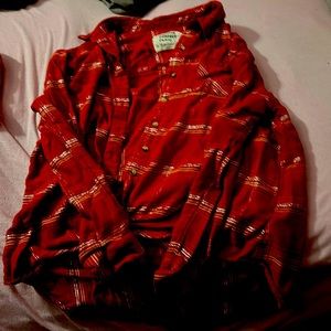 Justice Perfect Plaid tied shirt